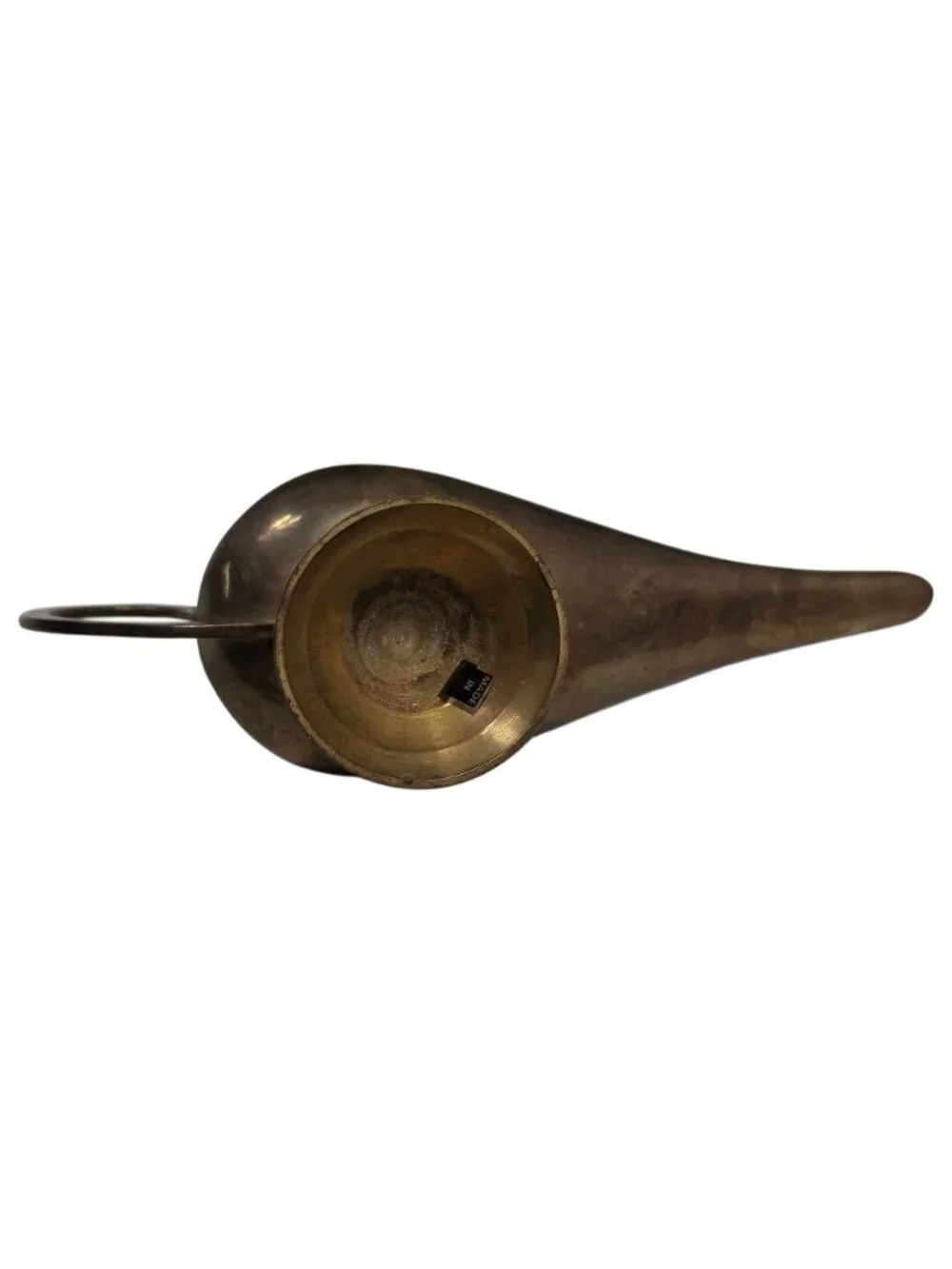Vintage Solid Brass Aladdin Genie Lamp Candle Holder Made In India 6.5